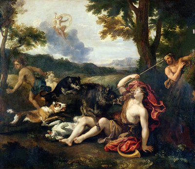 Adonis, getötet von einem Wildschwein von Francesco Albani